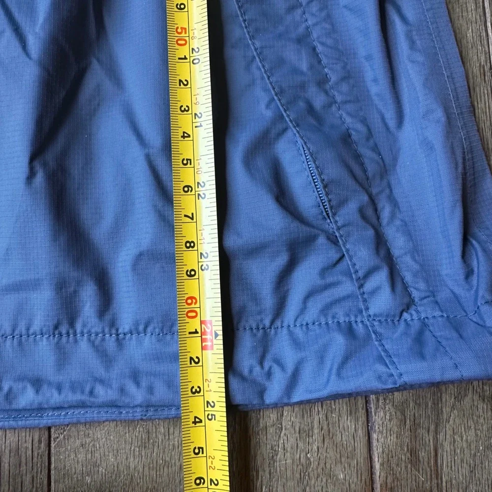 Merrell Rain Jacket Womens XS Hooded Full Zip Waterproof Ripstop Blue Hiking